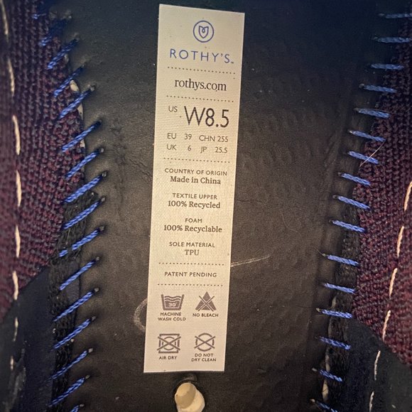 Rothy's The Sneaker Fig Python Purple Slip On - Picture 8 of 12